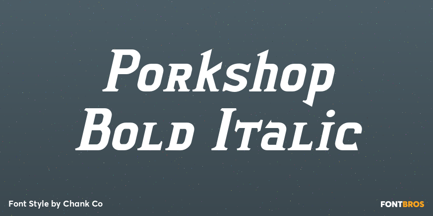 Porkshop Bold Italic Poster