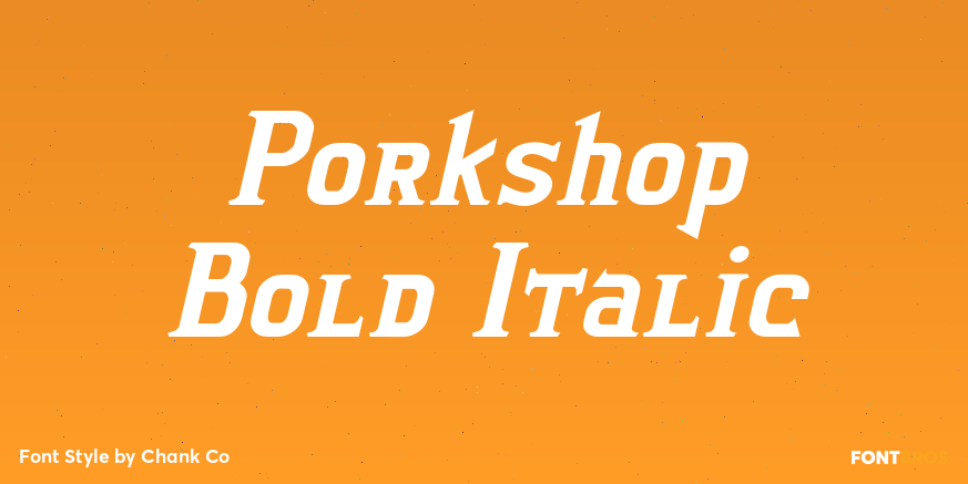 Porkshop Bold Italic Poster