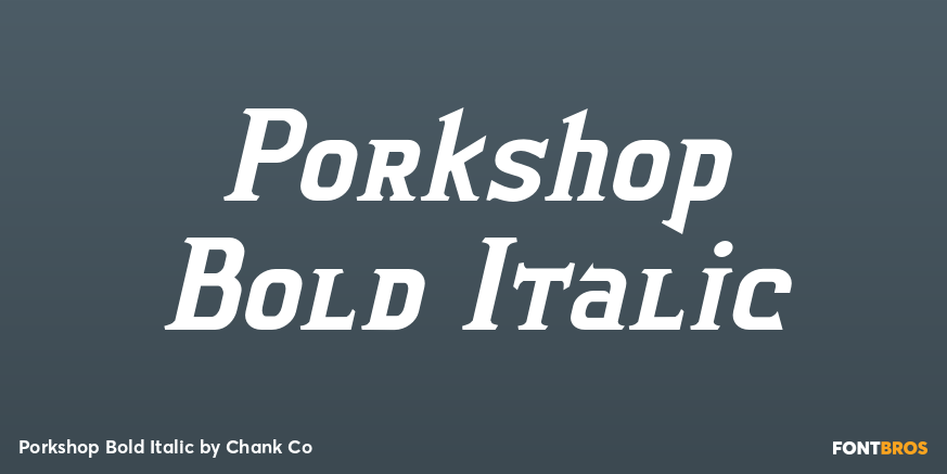 Porkshop Bold Italic Poster