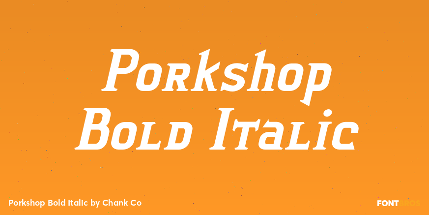Porkshop Bold Italic Poster