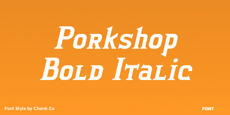 Porkshop Bold Italic Poster