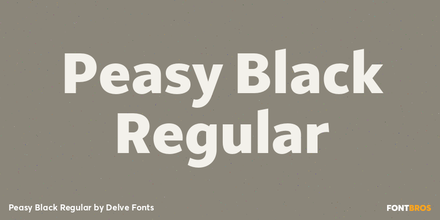 Peasy Black Regular Font Poster #1