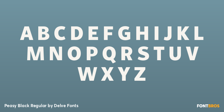 Peasy Black Regular Font Poster #2