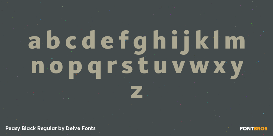 Peasy Black Regular Font Poster #3