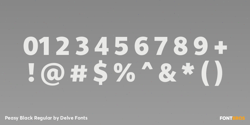 Peasy Black Regular Font Poster #4