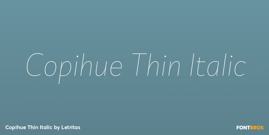 Copihue Thin Italic Font Poster #1