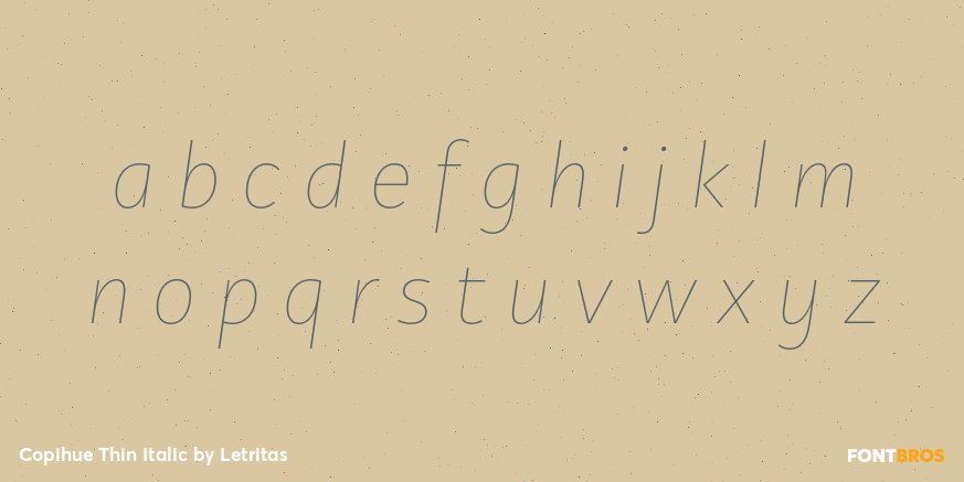 Copihue Thin Italic Font Poster #3
