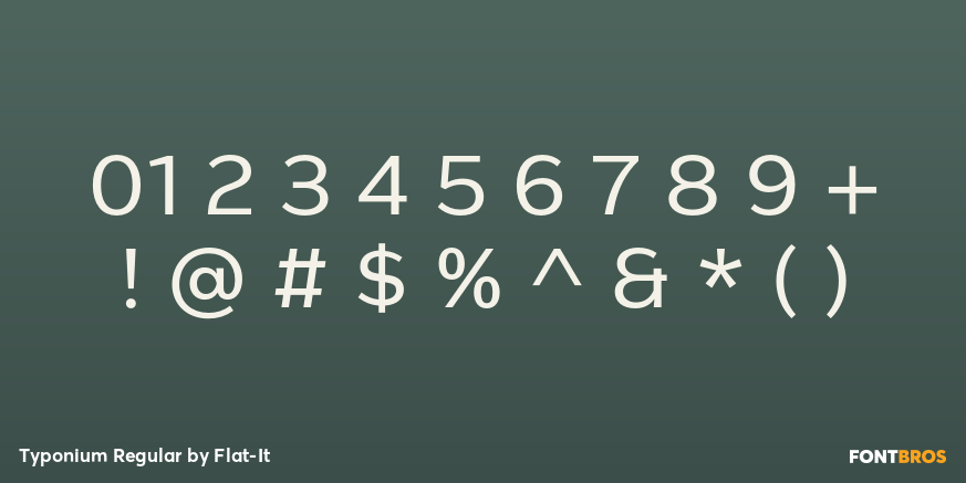 Typonium Regular Font Poster #4