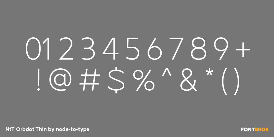 NtT Orbdot Thin Font Poster #1