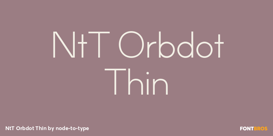 NtT Orbdot Thin Font Poster