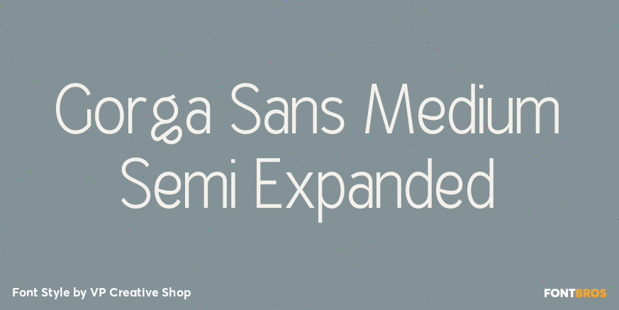 Gorga Sans Medium Semi Expanded Font Poster #1