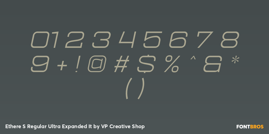Ethere S Regular Ultra Expanded It Font Poster #1