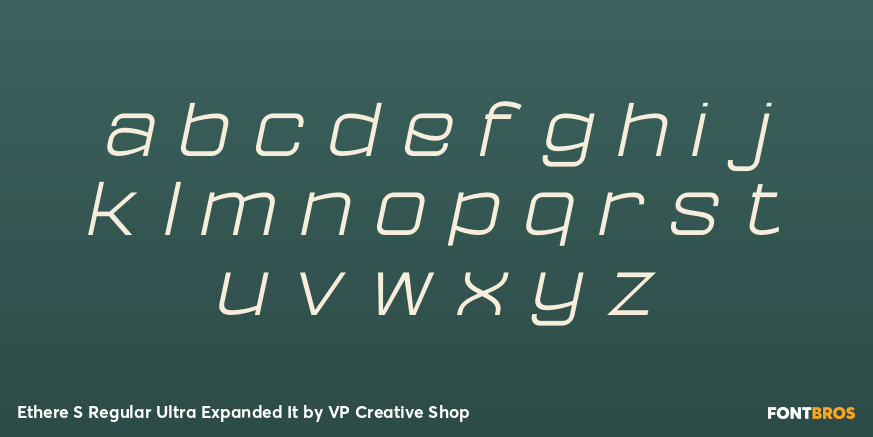 Ethere S Regular Ultra Expanded It Font Poster #1