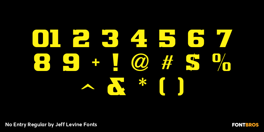 No Entry Regular Font Poster #4