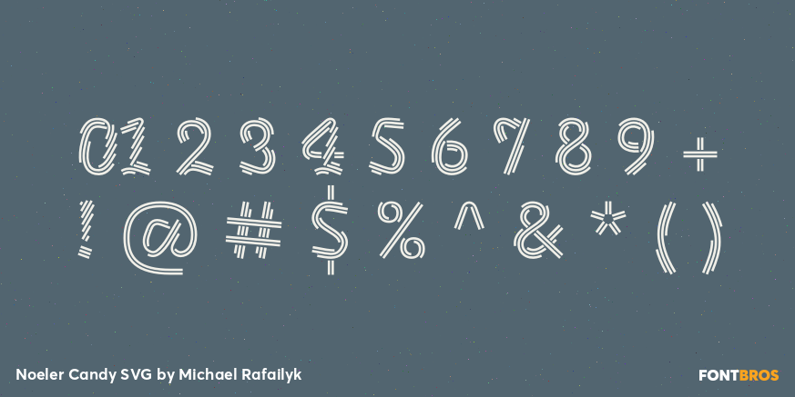 Noeler Candy SVG Font Poster #1