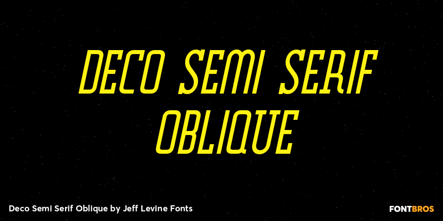 Deco Semi Serif Oblique Poster
