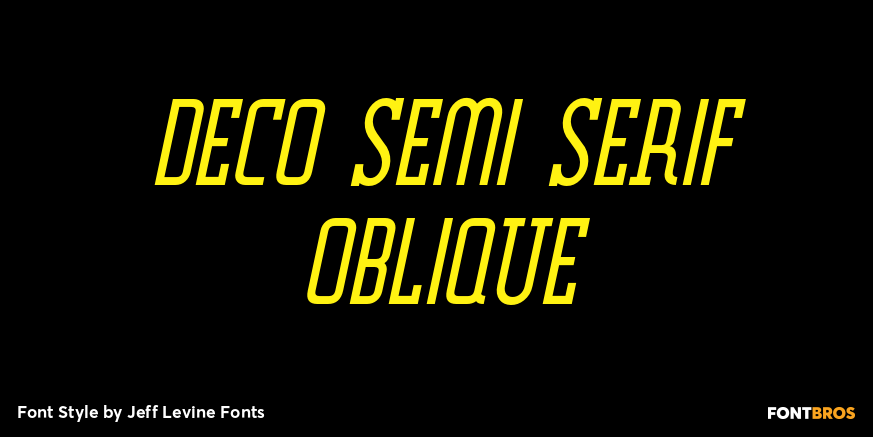 Deco Semi Serif Oblique Poster