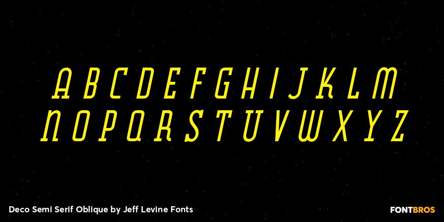 Deco Semi Serif Oblique Font Poster #2