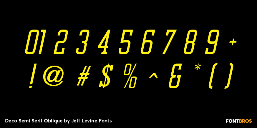 Deco Semi Serif Oblique Font Poster #4