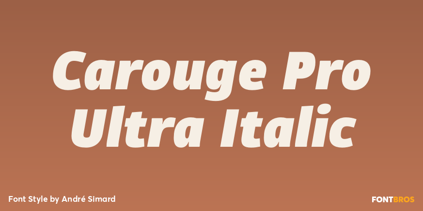 Carouge Pro Ultra Italic Font Poster #1