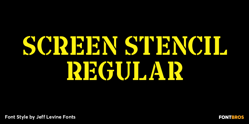 Screen Stencil Regular Font Poster #1