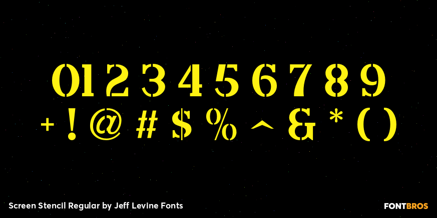 Screen Stencil Regular Font Poster #4