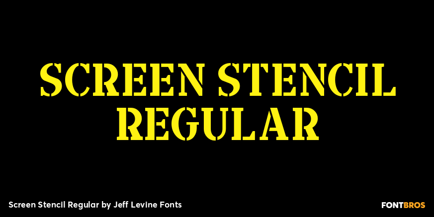 Screen Stencil Regular Font Poster #1