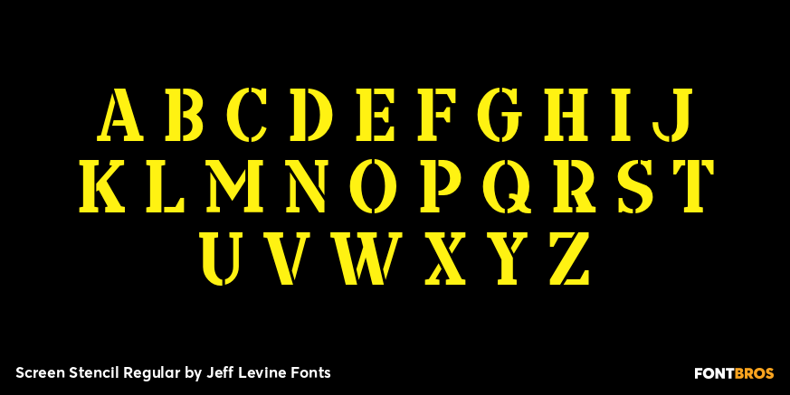 Screen Stencil Regular Font Poster #3