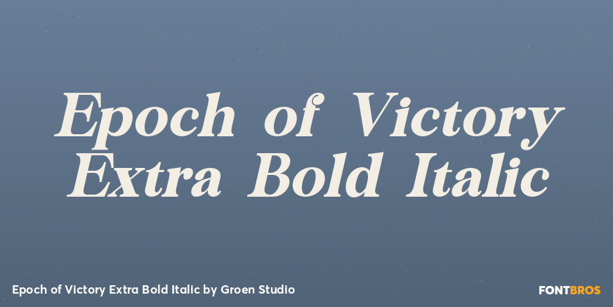 Epoch of Victory Extra Bold Italic Poster