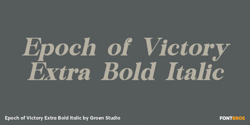 Epoch of Victory Extra Bold Italic Poster