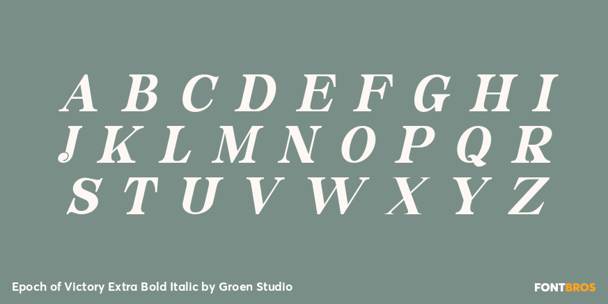 Epoch of Victory Extra Bold Italic Font Poster #2