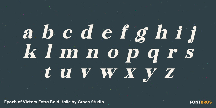 Epoch of Victory Extra Bold Italic Font Poster #3