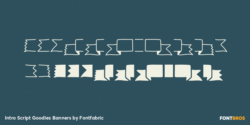 Intro Script Goodies Banners Font Poster #2