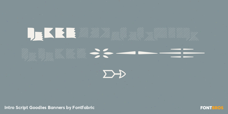Intro Script Goodies Banners Font Poster #3