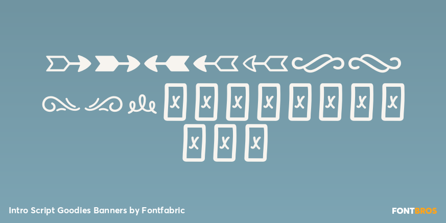 Intro Script Goodies Banners Font Poster #4