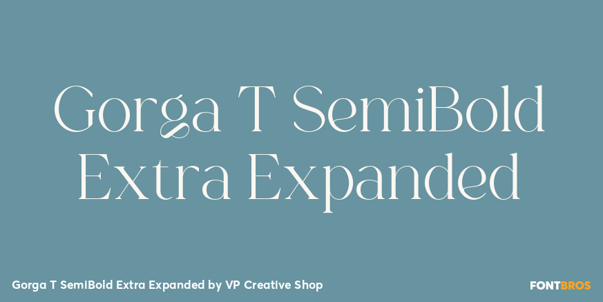 Gorga T SemiBold Extra Expanded Font Poster #1