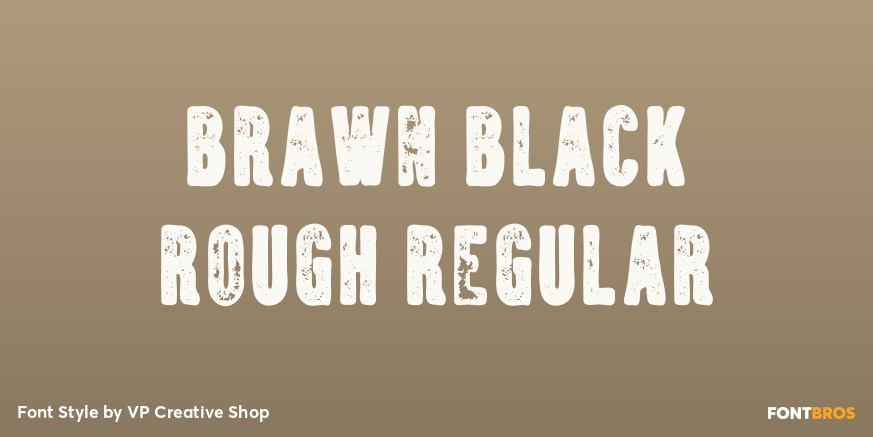 Brawn Black Rough Regular Poster
