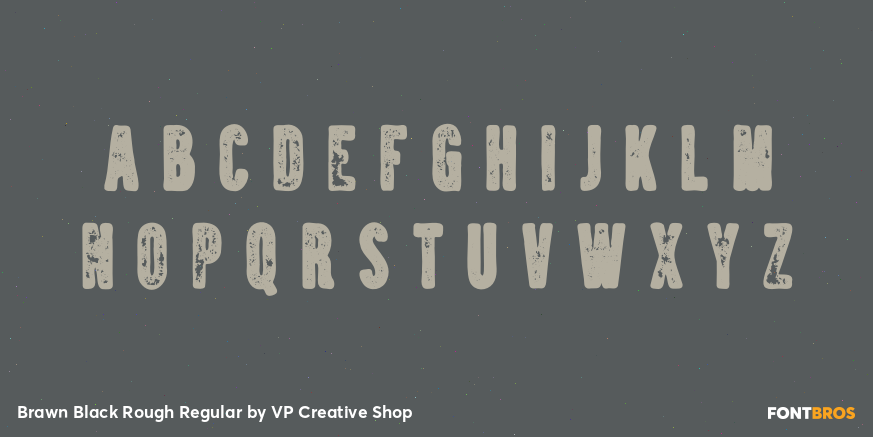 Brawn Black Rough Regular Font Poster #2