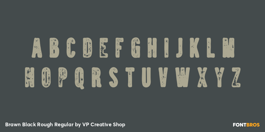 Brawn Black Rough Regular Font Poster #3