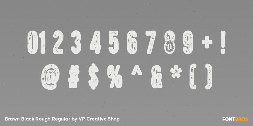 Brawn Black Rough Regular Font Poster #4