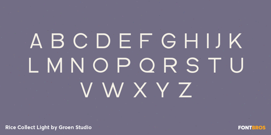 Rice Collect Light Font Poster #2