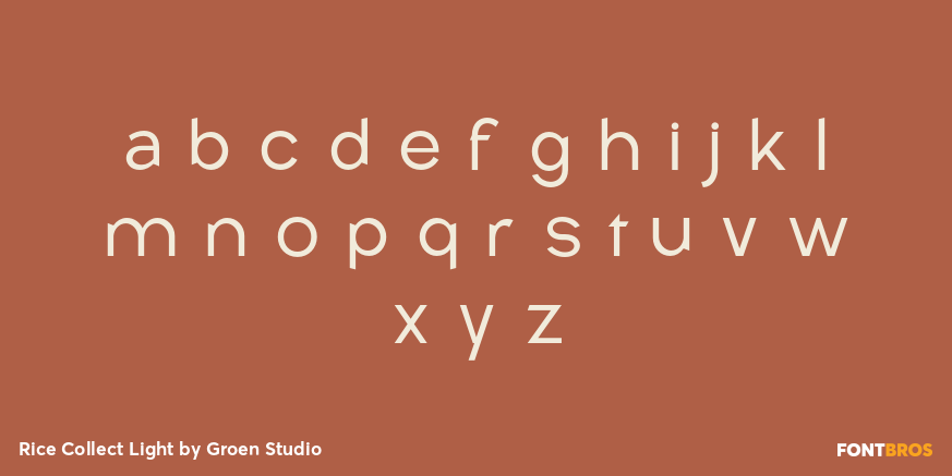 Rice Collect Light Font Poster #3