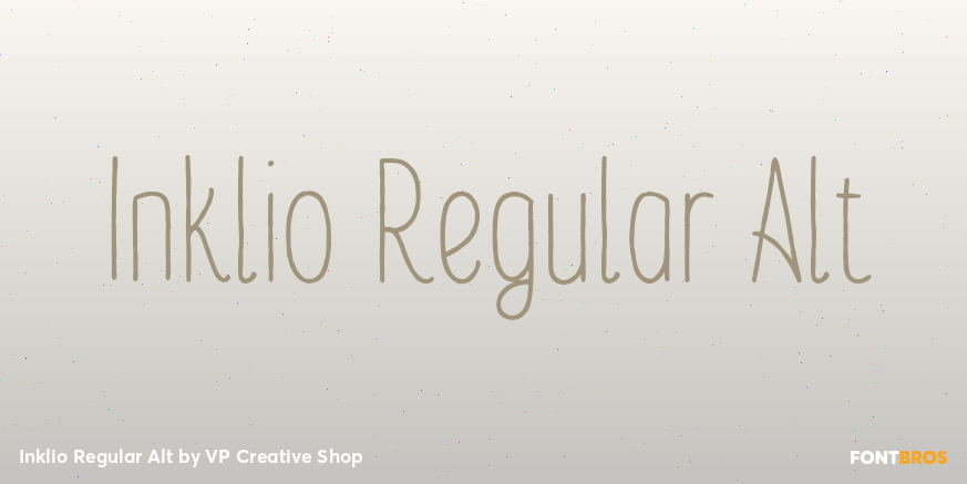 Inklio Regular Alt Font Poster #1