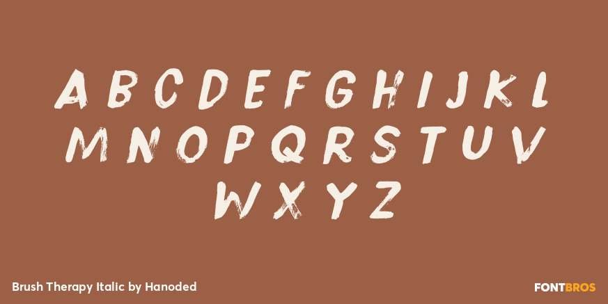 Brush Therapy Italic Font Poster #2