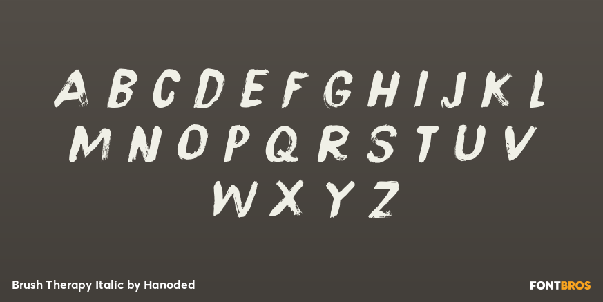 Brush Therapy Italic Font Poster #3