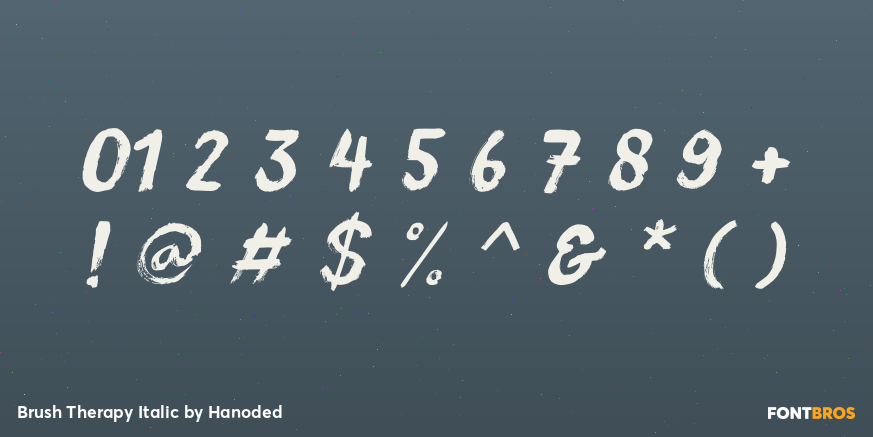 Brush Therapy Italic Font Poster #4