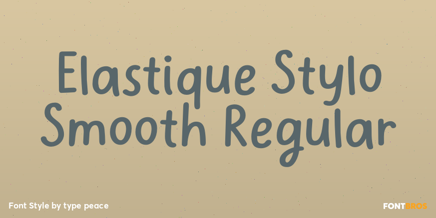 Elastique Stylo Smooth Regular Font Poster #1