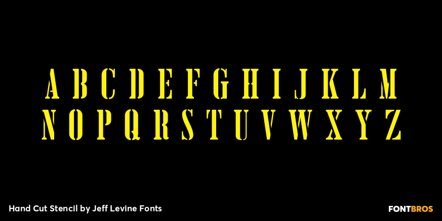 Hand Cut Stencil Font Poster #2