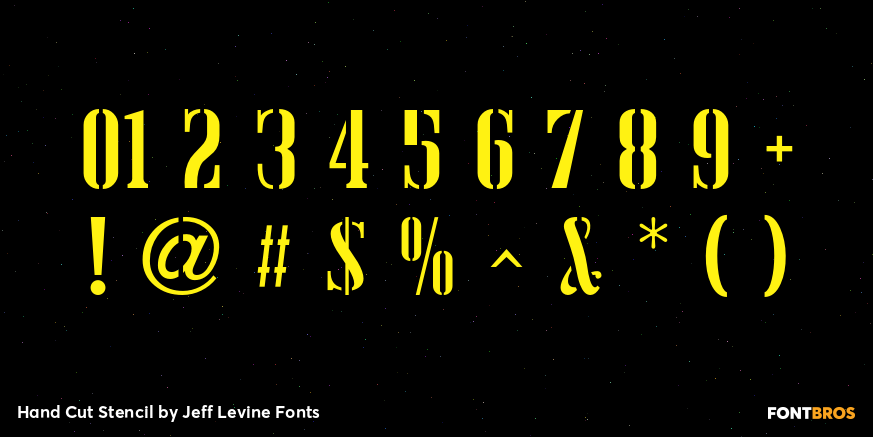 Hand Cut Stencil Font Poster #4