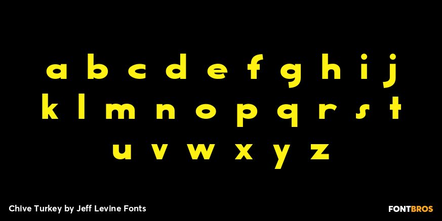 Chive Turkey Font Poster #3